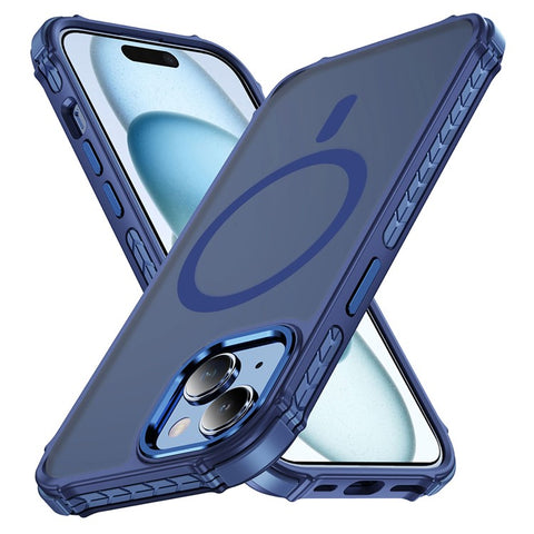 For iPhone 15 Case Compatible with MagSafe PC + TPU Skin Feeling Back Cover