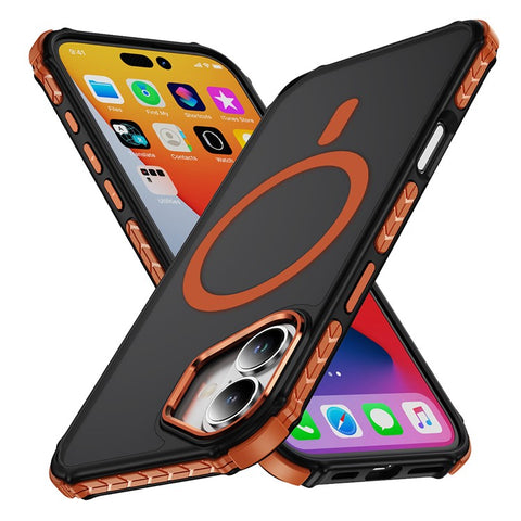 For iPhone 16 Case Compatible with MagSafe PC + TPU Skin Feeling Back Cover