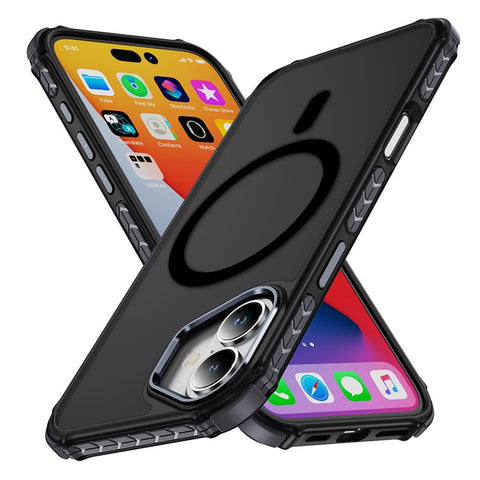 For iPhone 16 Case Compatible with MagSafe PC + TPU Skin Feeling Back Cover