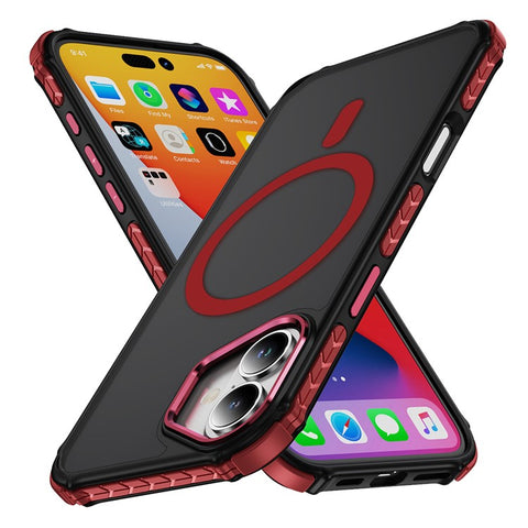 For iPhone 16 Case Compatible with MagSafe PC + TPU Skin Feeling Back Cover