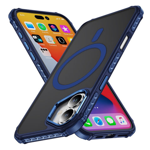 For iPhone 16 Case Compatible with MagSafe PC + TPU Skin Feeling Back Cover