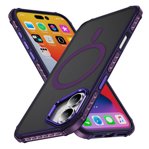 For iPhone 16 Case Compatible with MagSafe PC + TPU Skin Feeling Back Cover
