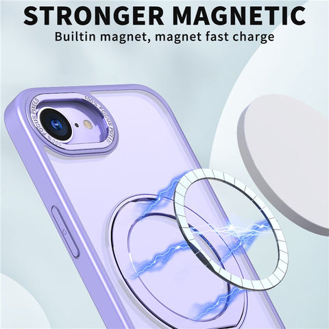 For iPhone 17e / 16e Case Compatible with MagSafe TPU + Acrylic Kickstand Phone Cover