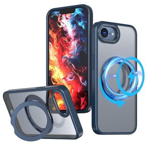 For iPhone 17e / 16e Case Compatible with MagSafe TPU + Acrylic Kickstand Phone Cover