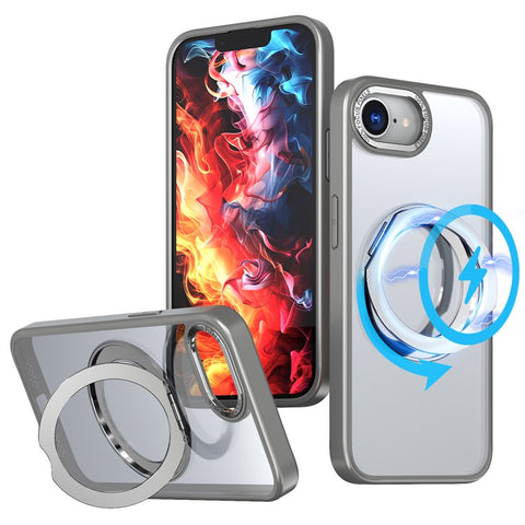 For iPhone 17e / 16e Case Compatible with MagSafe TPU + Acrylic Kickstand Phone Cover