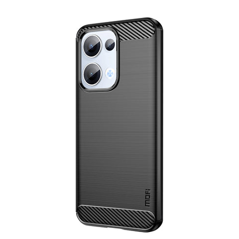 MOFI For Oppo Reno13 5G (Global) Back Cover  Brushed Texture Carbon Fiber Soft TPU Case
