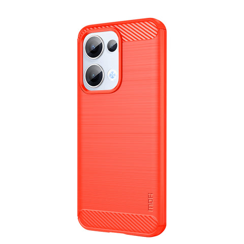 MOFI For Oppo Reno13 5G (Global) Back Cover  Brushed Texture Carbon Fiber Soft TPU Case
