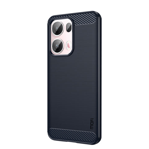 MOFI For Oppo Reno13 Pro 5G Back Cover  Brushed Texture Carbon Fiber Soft TPU Case