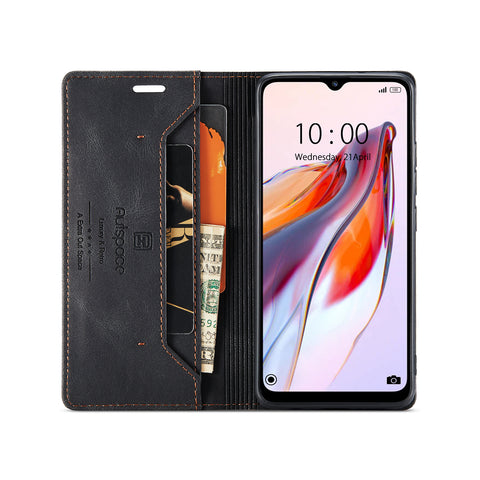 AUTSPACE For Xiaomi Redmi 12C 4G Wallet Case  A01 Leather Stand Cover with RFID Blocking Card Holder