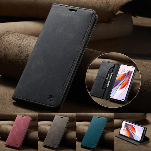 AUTSPACE For Xiaomi Redmi 12C 4G Wallet Case  A01 Leather Stand Cover with RFID Blocking Card Holder