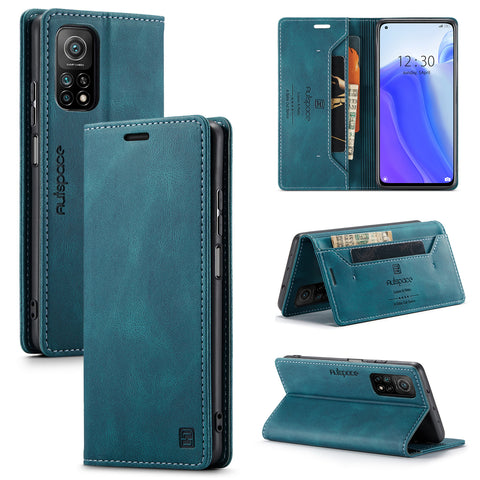 AUTSPACE For Xiaomi Mi 10T Pro 5G / Xiaomi Redmi K30S / Xiaomi Mi 10T 5G Wallet Case  A01 Leather Stand Cover with RFID Blocking Card Holder