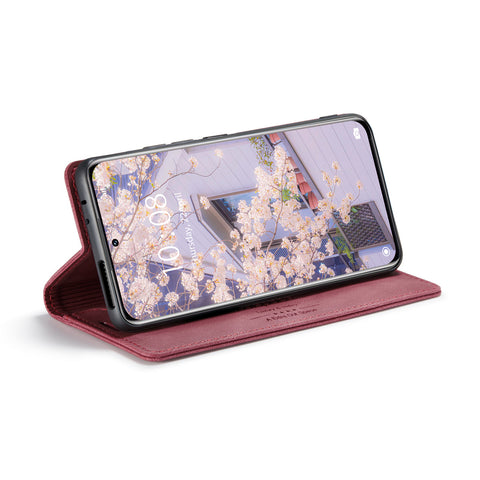 For Xiaomi 12S Pro 5G / Xiaomi 12 Pro 5G Wallet Case AUTSPACE A01 Leather Stand Cover with RFID Blocking Card Holder