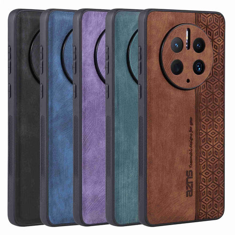 AZNS Cell Phone Cover For Huawei Mate 50 Pro 4G, Imprinted Pattern Anti-drop Phone Case PU Leather Coated TPU Shell