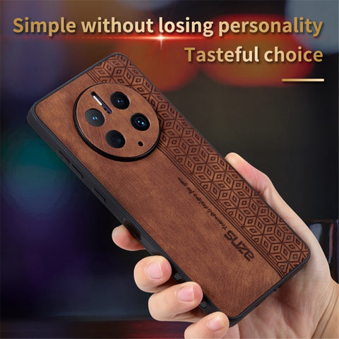 AZNS Cell Phone Cover For Huawei Mate 50 Pro 4G, Imprinted Pattern Anti-drop Phone Case PU Leather Coated TPU Shell