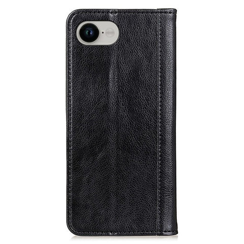 For iPhone 17e / 16e Stand Case Split Leather Litchi Texture Wallet Phone Cover