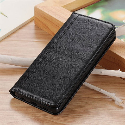 For iPhone 17e / 16e Stand Case Split Leather Litchi Texture Wallet Phone Cover
