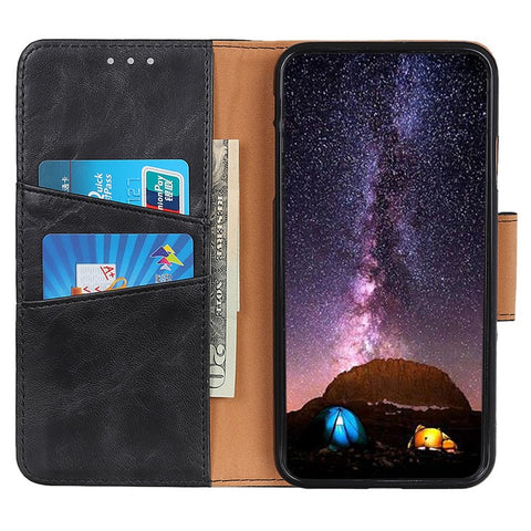 For iPhone 17e / 16e Case Crazy Horse Texture Split Leather Wallet Phone Cover