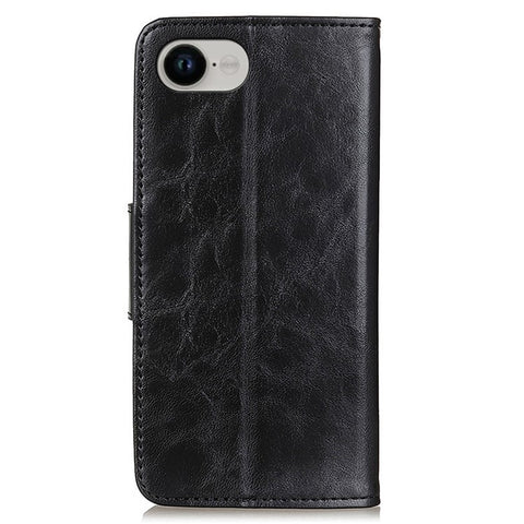For iPhone 17e / 16e Case Crazy Horse Texture Split Leather Wallet Phone Cover