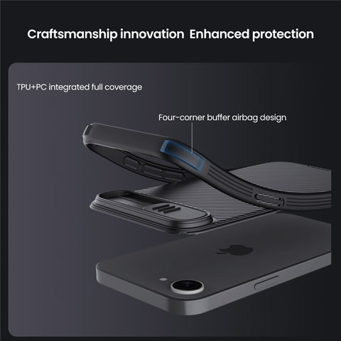 NILLKIN Camshield Pro for iPhone 17e / 16e Case Compatible with MagSafe TPU + PC Phone Cover with Slider Camera