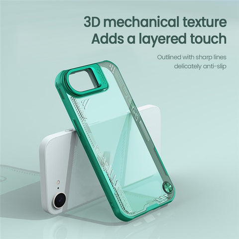 NILLKIN Iceblade CamProp For iPhone 17e / 16e Case Lens Frame Kickstand PC + TPU Phone Cover