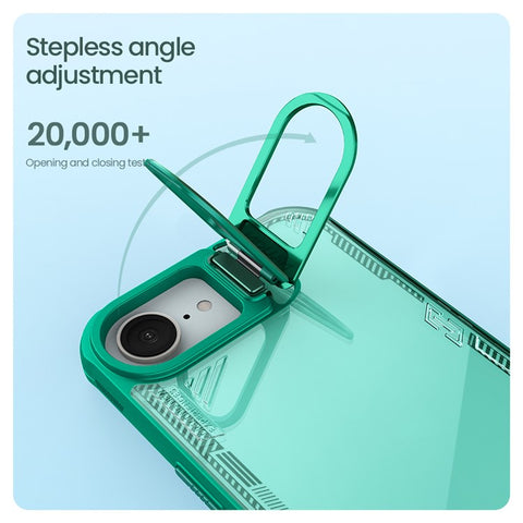 NILLKIN Iceblade CamProp For iPhone 17e / 16e Case Lens Frame Kickstand PC + TPU Phone Cover