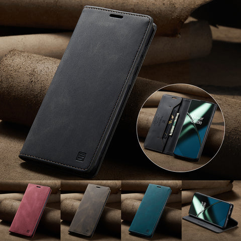 AUTSPACE For OnePlus 11 5G Wallet Case  A01 Leather Stand Cover with RFID Blocking Card Holder