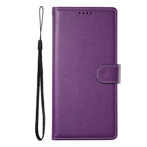 For iPhone 15 Pro Max Stand Case Litchi Texture Leather Wallet Phone Cover Magnetic Snap