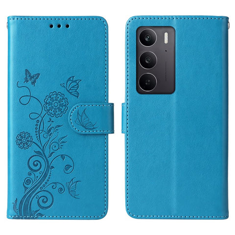 For Oppo A5 5G / 4G / Realme C75 5G / C75 4G / C73 5G / C71 4G / 14x 5G Case Butterfly Floral Imprint Wallet Stand Leather Phone Cover