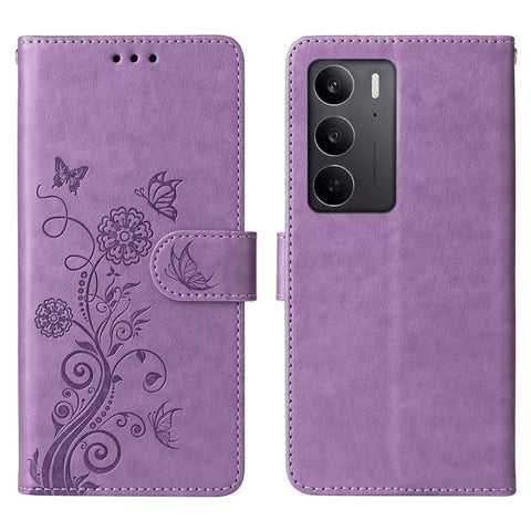For Oppo A5 5G / 4G / Realme C75 5G / C75 4G / C73 5G / C71 4G / 14x 5G Case Butterfly Floral Imprint Wallet Stand Leather Phone Cover