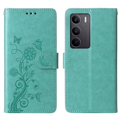 For Oppo A5 5G / 4G / Realme C75 5G / C75 4G / C73 5G / C71 4G / 14x 5G Case Butterfly Floral Imprint Wallet Stand Leather Phone Cover