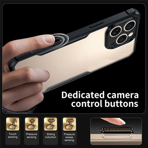 XUNDD For iPhone 16 Pro Max Case with Camera Touch Control Button TPU + PC Back Cover
