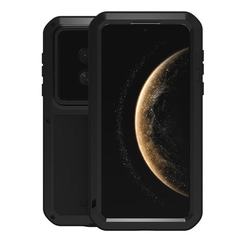 LOVE MEI For Huawei Mate 70 Case Tempered Glass Screen Protector Metal + Silicone Phone Cover