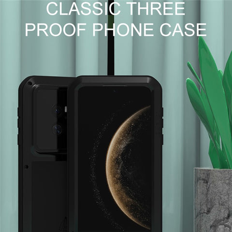 LOVE MEI For Huawei Mate 70 Case Tempered Glass Screen Protector Metal + Silicone Phone Cover