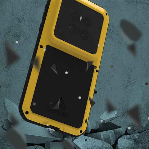 LOVE MEI For Huawei Mate 70 Case Tempered Glass Screen Protector Metal + Silicone Phone Cover