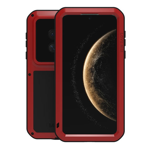 LOVE MEI For Huawei Mate 70 Case Tempered Glass Screen Protector Metal + Silicone Phone Cover