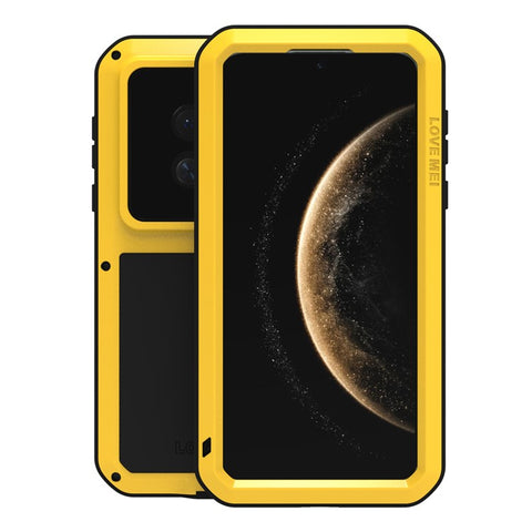 LOVE MEI For Huawei Mate 70 Case Tempered Glass Screen Protector Metal + Silicone Phone Cover