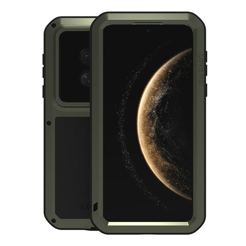 LOVE MEI For Huawei Mate 70 Case Tempered Glass Screen Protector Metal + Silicone Phone Cover