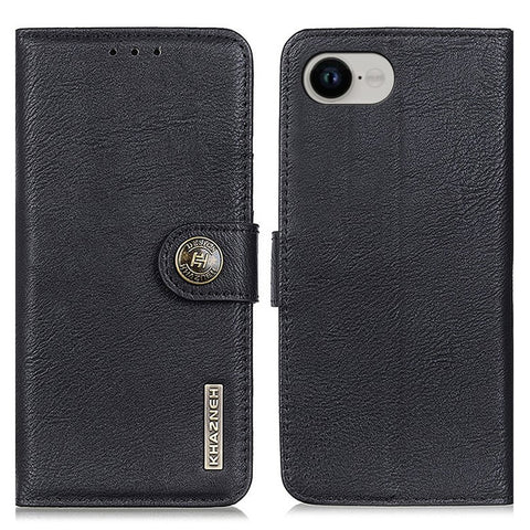 KHAZNEH For iPhone 17e / 16e Wallet Case Cowhide Texture Leather Flip Phone Cover