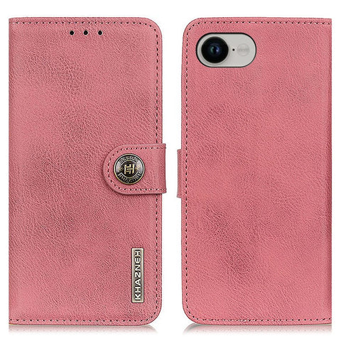 KHAZNEH For iPhone 17e / 16e Wallet Case Cowhide Texture Leather Flip Phone Cover