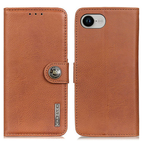 KHAZNEH For iPhone 17e / 16e Wallet Case Cowhide Texture Leather Flip Phone Cover