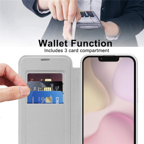 For iPhone 17e / 16e Case Compatible with MagSafe Rhombus PU Leather Phone Cover