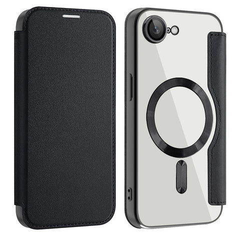 For iPhone 17e / 16e Case Compatible with MagSafe RFID Blocking Leather Phone Cover