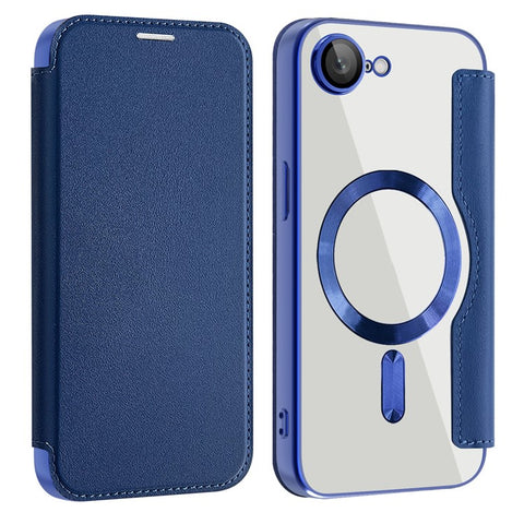 For iPhone 17e / 16e Case Compatible with MagSafe RFID Blocking Leather Phone Cover