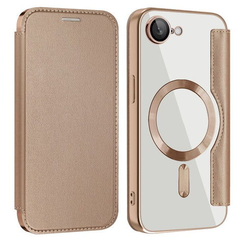 For iPhone 17e / 16e Case Compatible with MagSafe RFID Blocking Leather Phone Cover