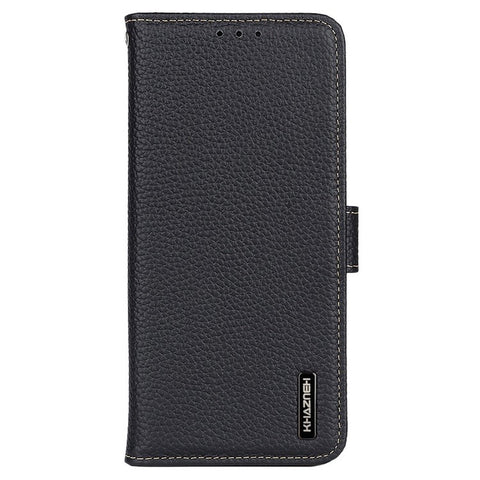 KHAZNEH For iPhone 17e / 16e Case Genuine Cow Leather Flip Phone Cover