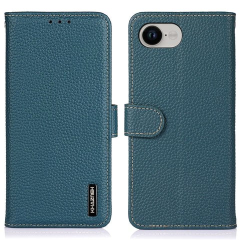 KHAZNEH For iPhone 17e / 16e Case Genuine Cow Leather Flip Phone Cover