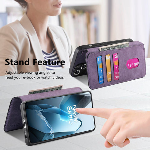 CASENEO For OnePlus Ace 5 5G / Ace 5 Pro 5G / 13R 5G Magnetic Case  Detachable Leather Phone Wallet Cover