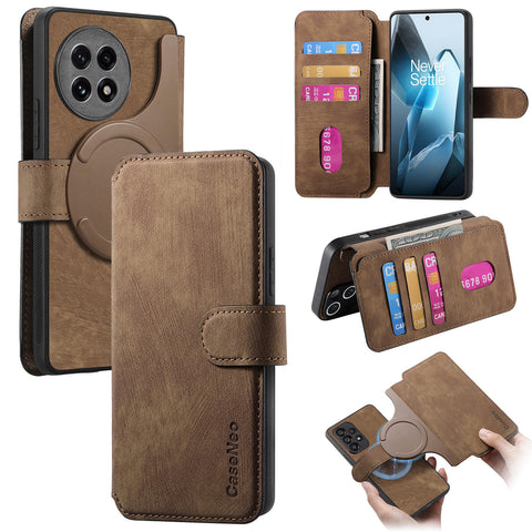 CASENEO For OnePlus Ace 5 5G / Ace 5 Pro 5G / 13R 5G Magnetic Case  Detachable Leather Phone Wallet Cover