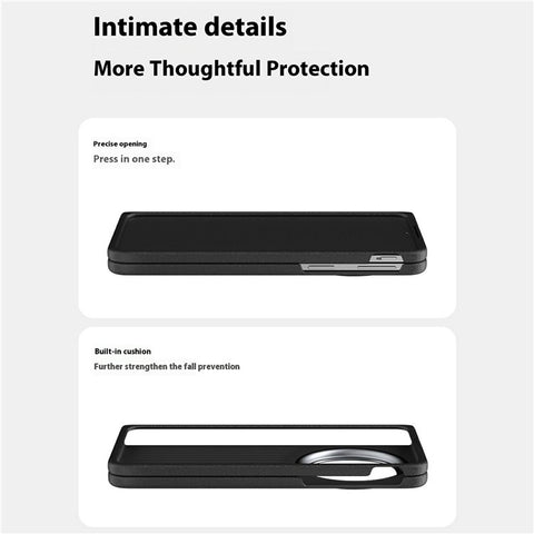ABEEL For Oppo Find N5 5G Magnetic Case PC TPU Aluminum Alloy PU Phone Back Cover