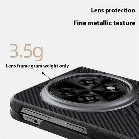 ABEEL For Oppo Find N5 5G Case PC + TPU + Aluminum Alloy + PU Leather Slim Phone Back Cover Magnetic Case